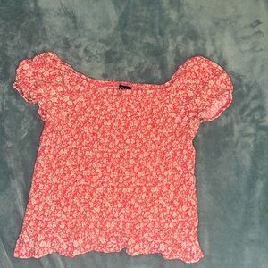 The brand :art class. Size:L(10/12) Color:coral with Dun colored flowers